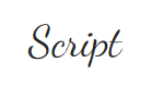 script betűtípus