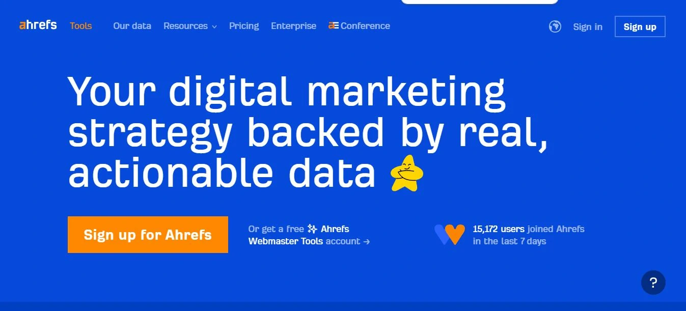 Az ahrefs egy kiváló eszköz a releváns logtail kulcsszavak megtalálására